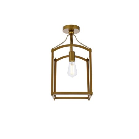 CLING Janet 1 Light Flush Mount, Brass CL2571358